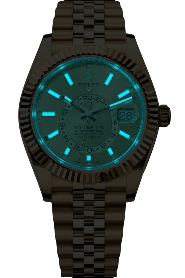 Rolex Sky-Dweller Champagne Dial Super Clone Swiss Replica Watch Oyster Bracelet Ref M336938-0004 Swiss 9002 Movement