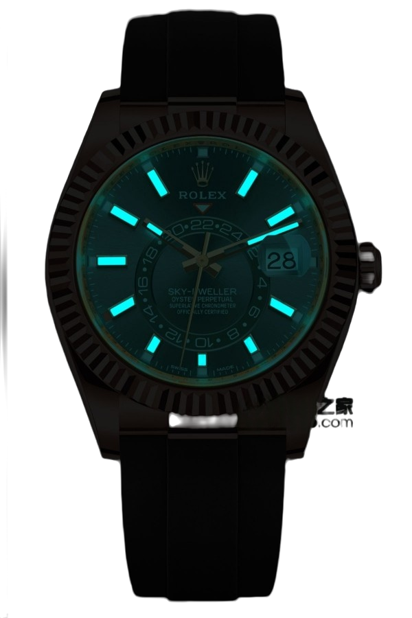 Rolex Sky-Dweller White Dial Super Clone Swiss Replica Watch Oysterflex Strap Ref M326235-0006 Swiss 9001 Movement