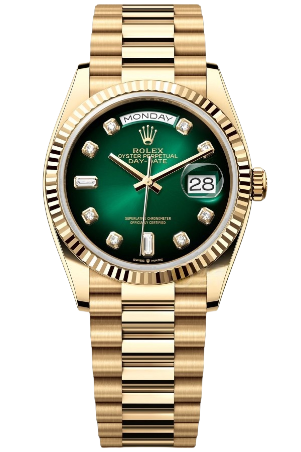 Rolex Day-Date Super Clone Swiss Replica Watch Ref M128238-0069 Smoky Green Dial 3255 Swiss Movement