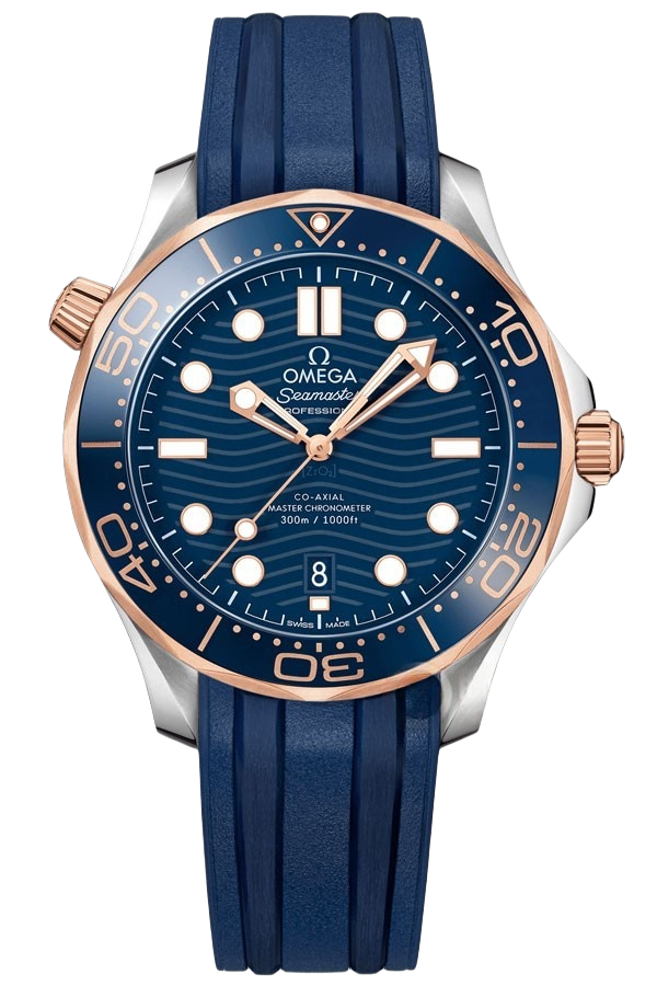 Omega Seamaster Ref. 210.22.42.20.03.002 Super Clone Watch – Blue Dial Steel & Sedna Gold Fake Replica