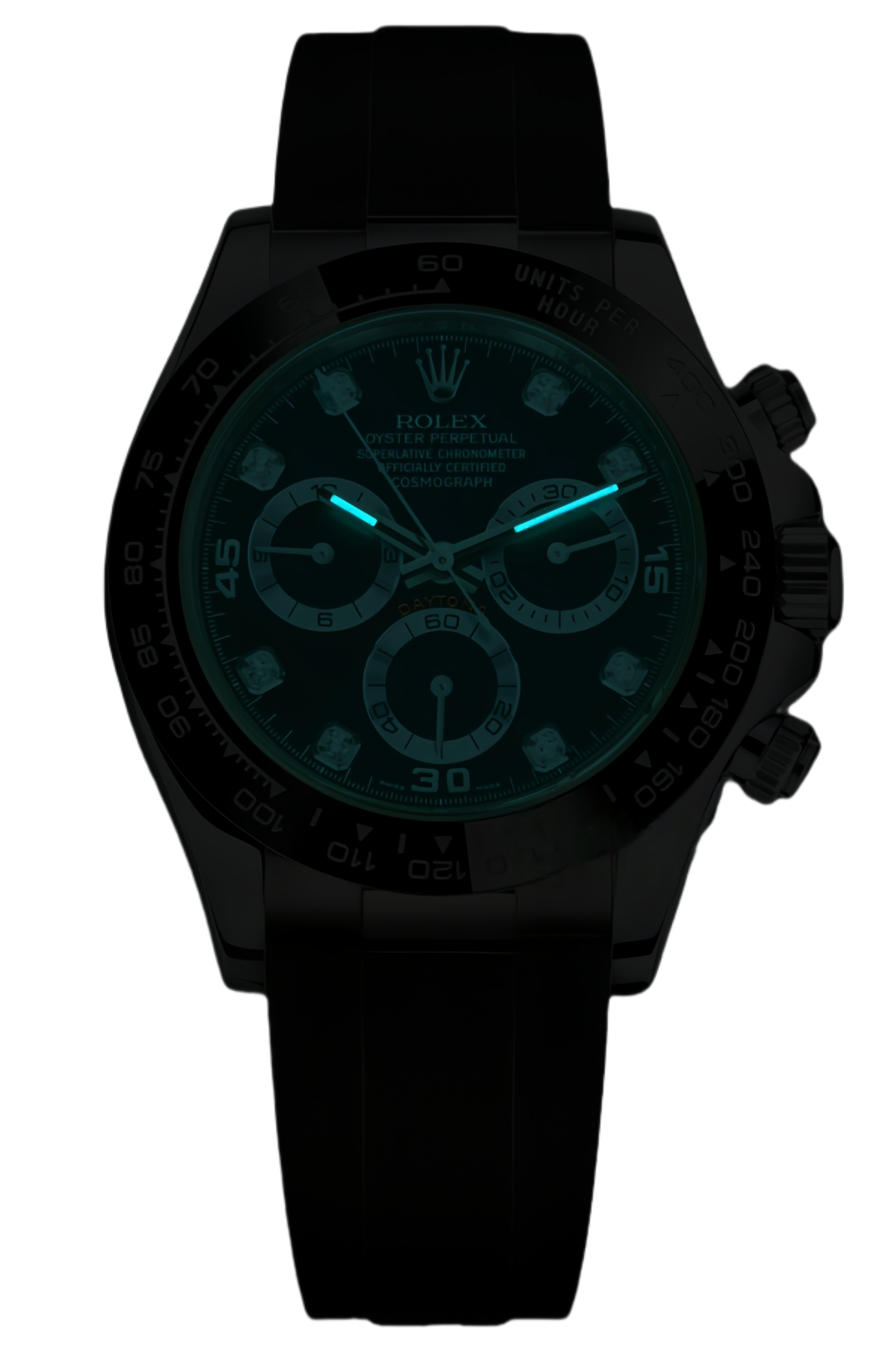 Rolex Daytona Black Dial Super Clone Swiss Replica Watch Oysterflex Strap Ref M116519LN-0025 Swiss Movement