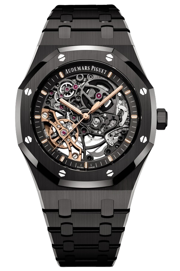 Audemars Piguet Royal Oak Ref. 15416CE.OO.1225CE.01 Super Clone – 41mm Black Ceramic Openworked Dial Swiss Replica