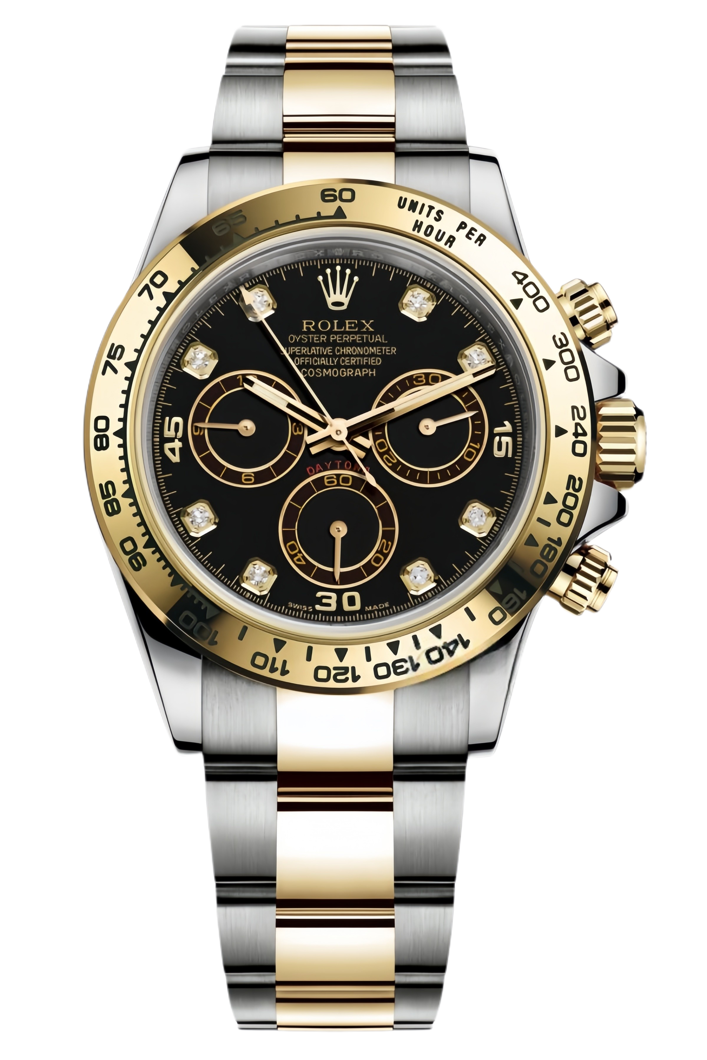 Rolex Daytona M116503-0008 Super Clone �C Black Dial Two-Tone Gold Swiss Replica Watch