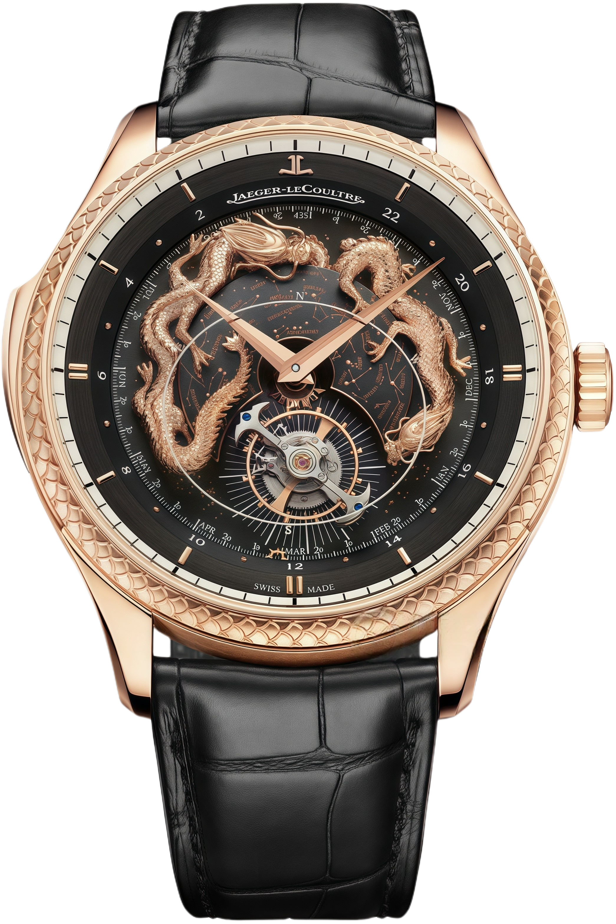 Jaeger-LeCoultre Master Grande Tradition Ref. Q52624A3 Super Clone Watch – Blue Dial Rose Gold Fake Replica