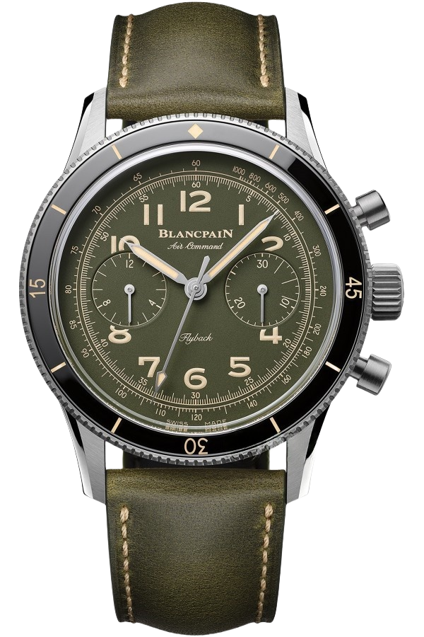 Blancpain Air Command Ref. AC02-12B53-63B Super Clone Watch – Red Gold Blue Dial Flyback Chronograph Fake Replica