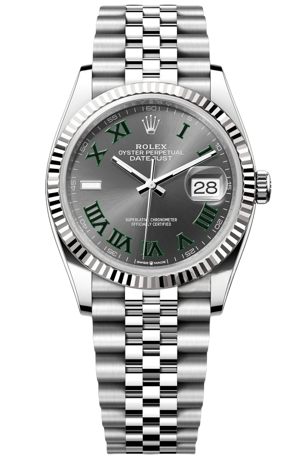 Rolex Datejust 36mm Super Clone Swiss Watch Stainless Steel Jubilee Bracelet Mint Green Dial Ref M126234-0045-3235 Swiss Movement