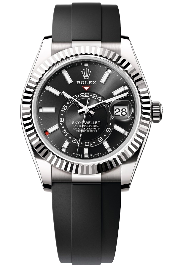 Rolex Sky-Dweller Black Dial Super Clone Swiss Replica Watch Oyster Bracelet Ref M336239-0002 Swiss 9002 Movement