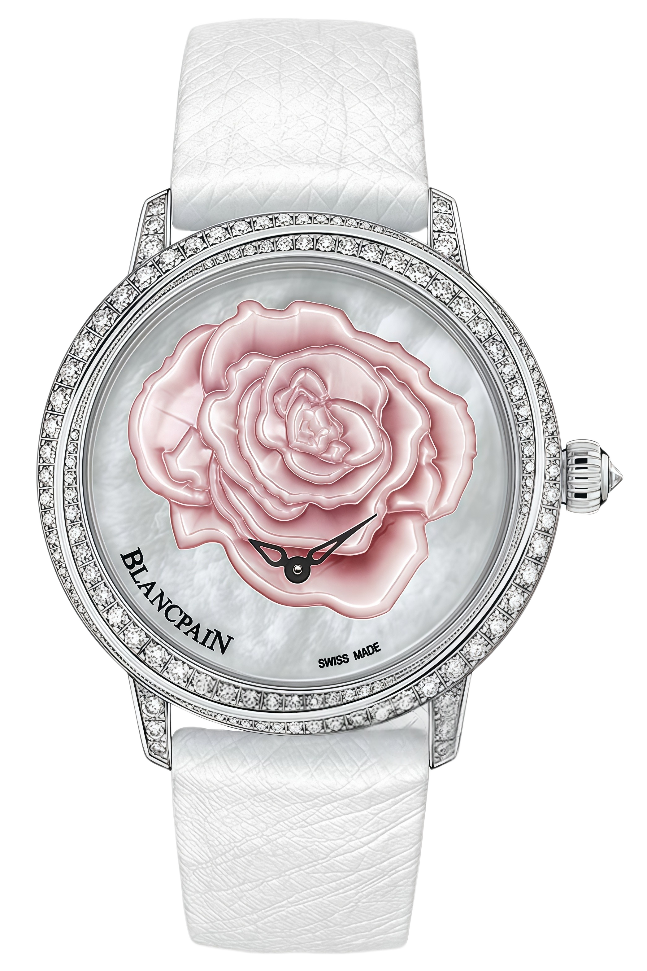 Blancpain Valentine’s Day Ref. 3650-4944R-58B Super Clone Watch – Rose Gold Diamond White Dial Ladies Fake Replica