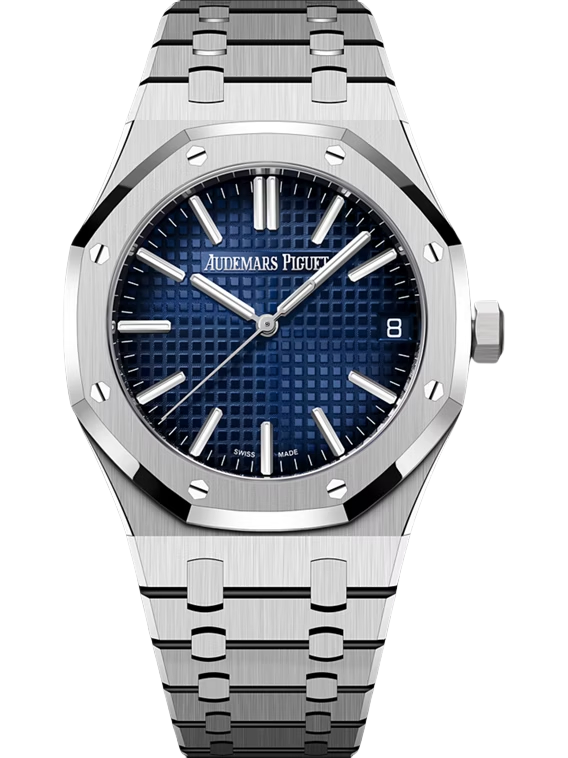 Audemars Piguet Royal Oak Ref. 15510BC.00.1320BC.04 Super Clone Watch – Deep Blue Dial Stainless Steel Bracelet Fake Replica