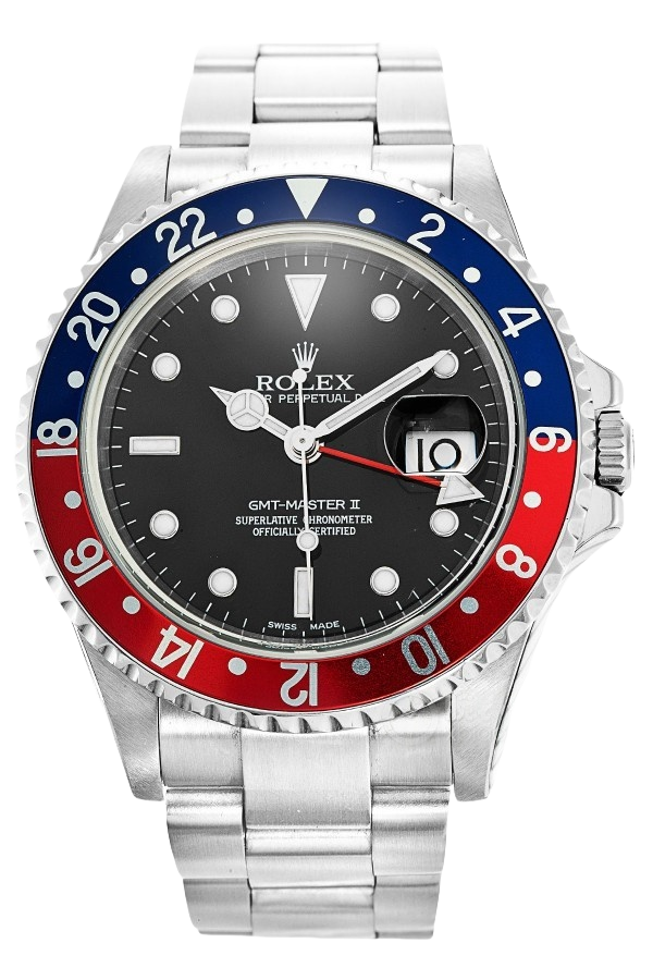 Rolex GMT-Master II Pepsi Bezel Super Clone Swiss Replica Watch Ref 16710 Red-Blue Bezel 1:1 Vintage Replica