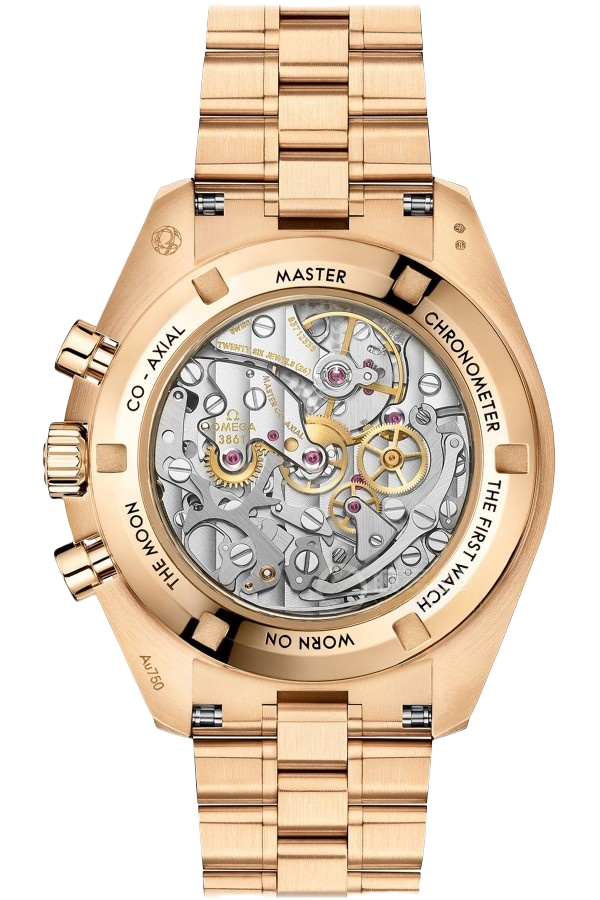 Omega Speedmaster Ref. 310.60.42.50.10.001 Super Clone Watch – Green Dial Full Gold Bracelet Fake Replica