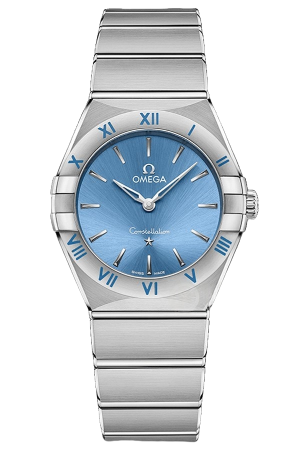 Omega Constellation Ref. 131.10.28.60.03.001 Super Clone Watch – Blue Dial Stainless Steel Bracelet Fake Replica