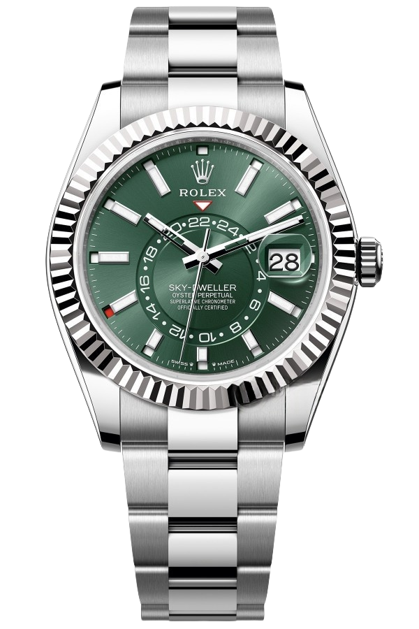 Rolex Sky-Dweller Green Dial Super Clone Swiss ReplicaWatch  Oyster Bracelet Ref 336934 9002 Swiss Movement