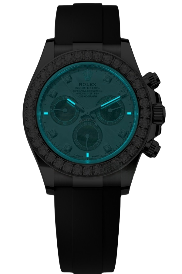 RolexCosmograph Daytona Oyster, 40 mm, white gold and diamonds  Super Clone Swiss Watch Ref M126589RBR-0001 4131 Swiss Movement