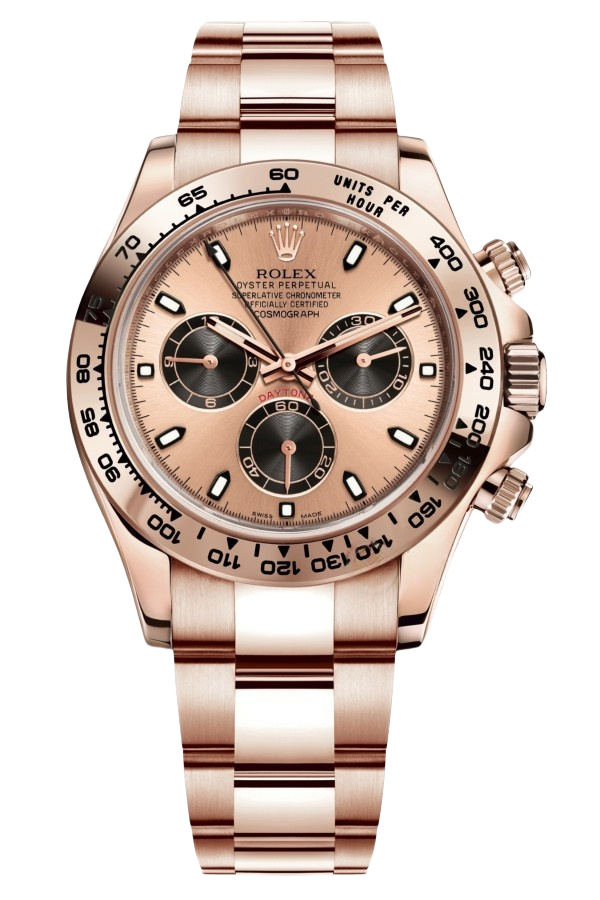 Rolex Daytona ChocolateDial Super Clone SwissReplica Watch 18k RoseGold Bracelet Ref 116505-4130 Swiss Movement