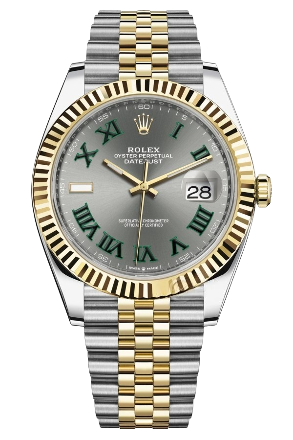 Rolex Datejust 41mm SuperClone Swiss Replica Watch TwoTone Jubilee BraceletWimbledon Dial Ref 126333|3235 Swiss Movement