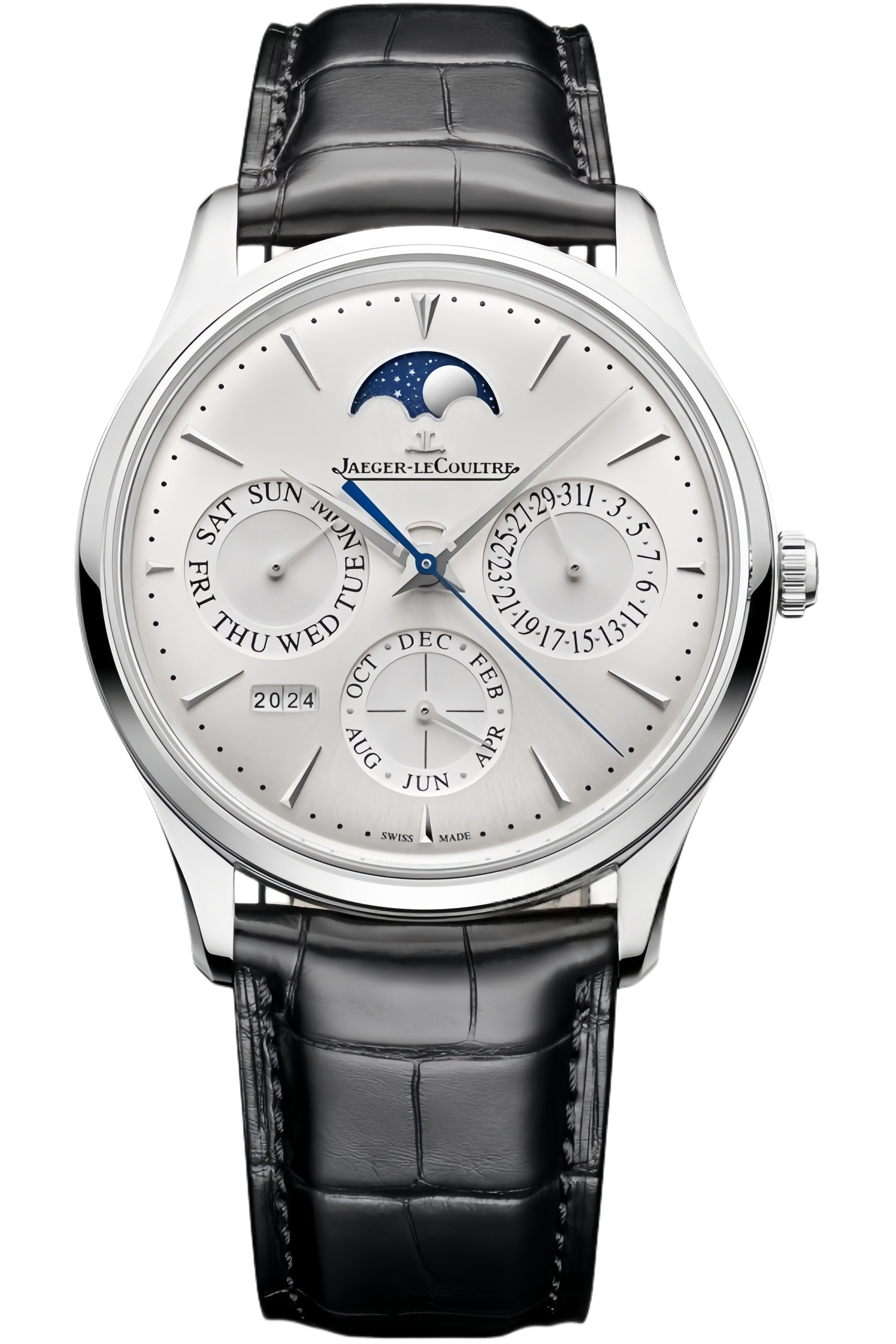 Jaeger-LeCoultre Master Ultra Thin Ref. Q114842J Super Clone Watch – Silver Dial Stainless Steel Case Black Leather Strap Replica