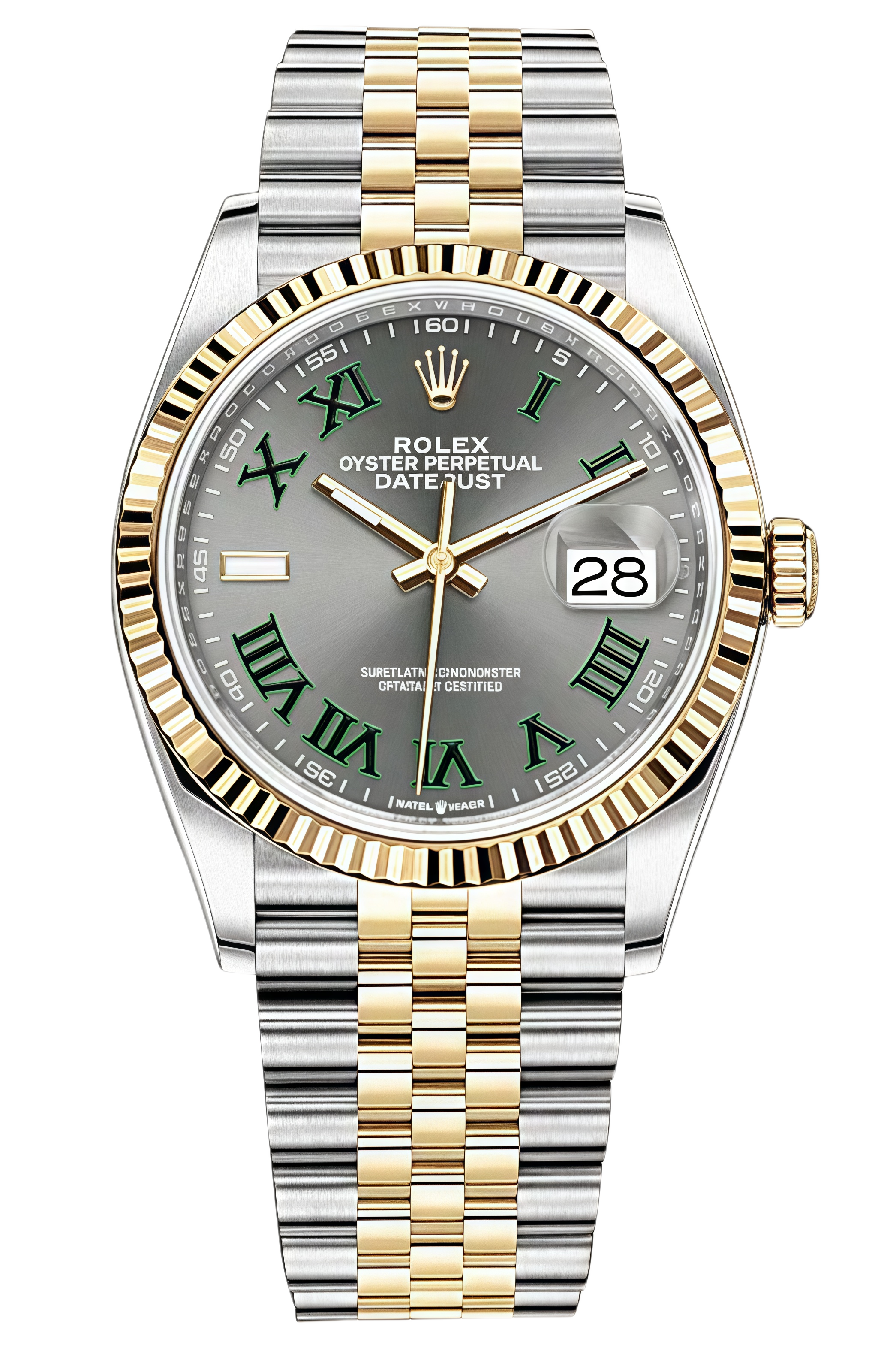 Rolex Datejust 36mm Super Clone Swiss Watch Yellow Rolesor Jubilee Bracelet White Mother of Pearl Dial Ref M126333-0020-3235 Swiss Movement