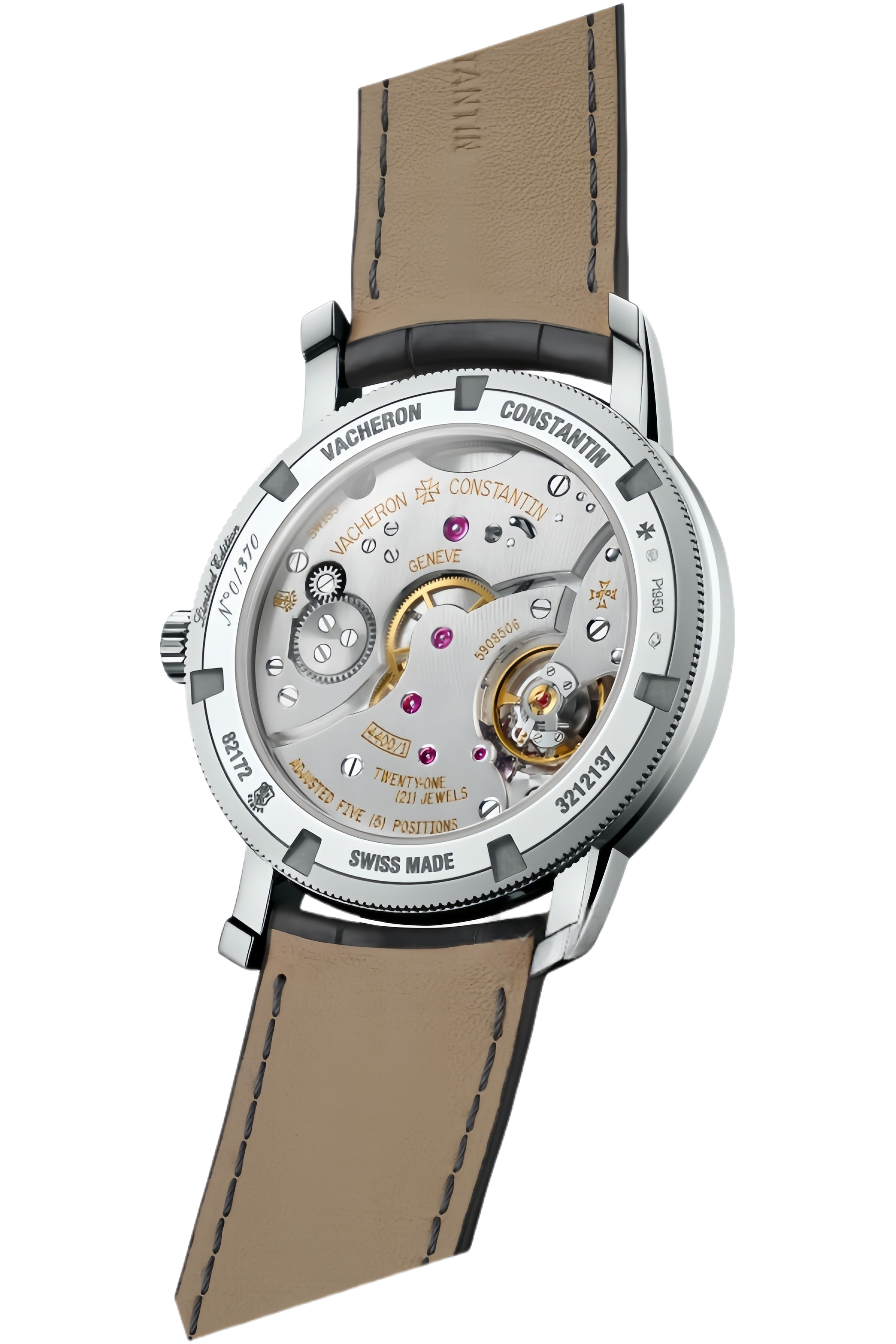 Vacheron Constantin Patrimony Ref. 82172/000P-H062 Super Clone Watch – Platinum Case Deep Blue Dial Leather Strap Replica