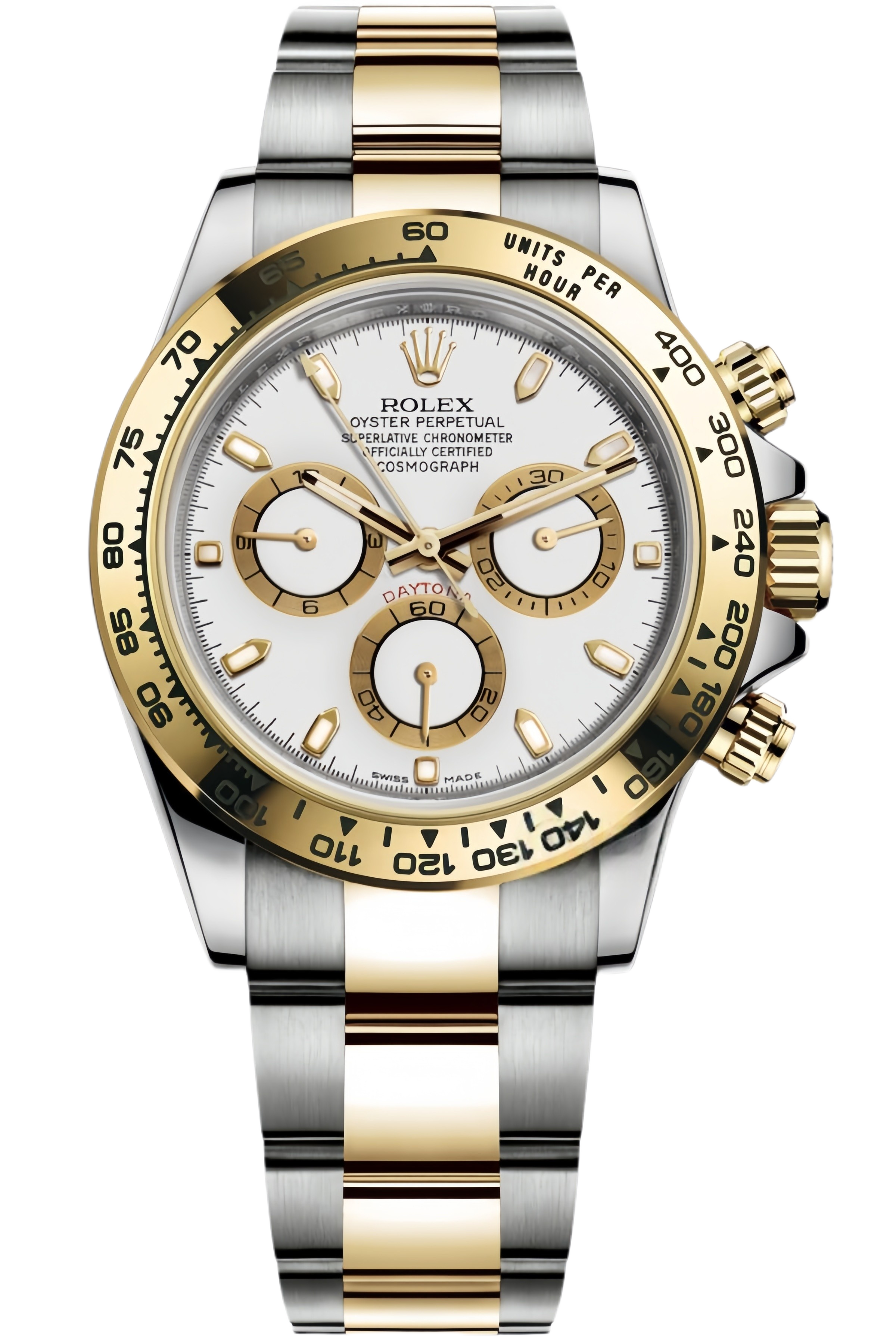 Rolex Daytona M116503-0001 Super Clone �C White Dial Two-Tone Gold Swiss Replica Watch
