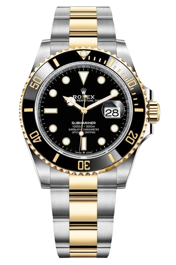 Rolex Submariner Black Dial Two Tone SuperClone Swiss Replica Watch Ref 126613LN 3235Swiss Movement