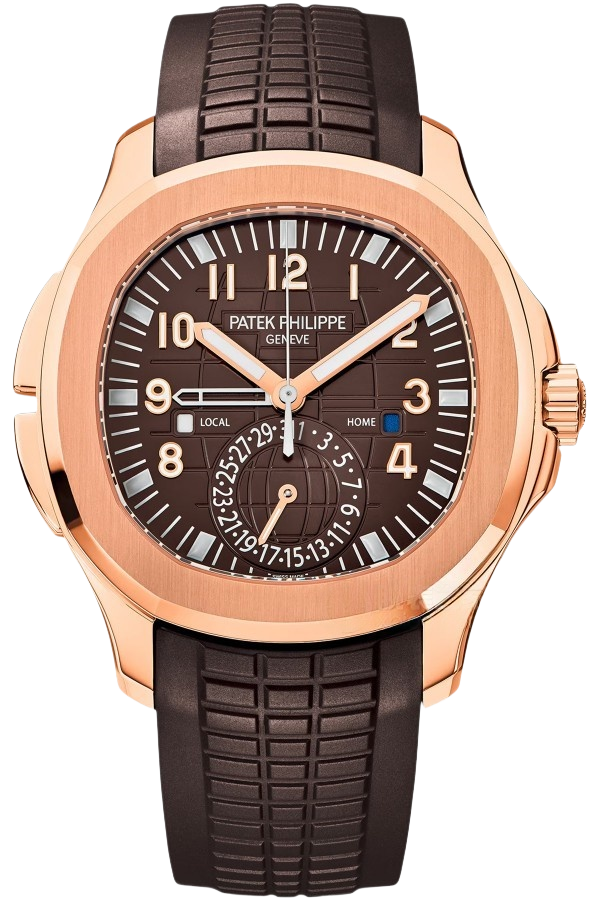 Patek Philippe Aquanaut Ref. 5164R-001 Super Clone Watch – Rose Gold Brown Dial Travel Time Fake Replica