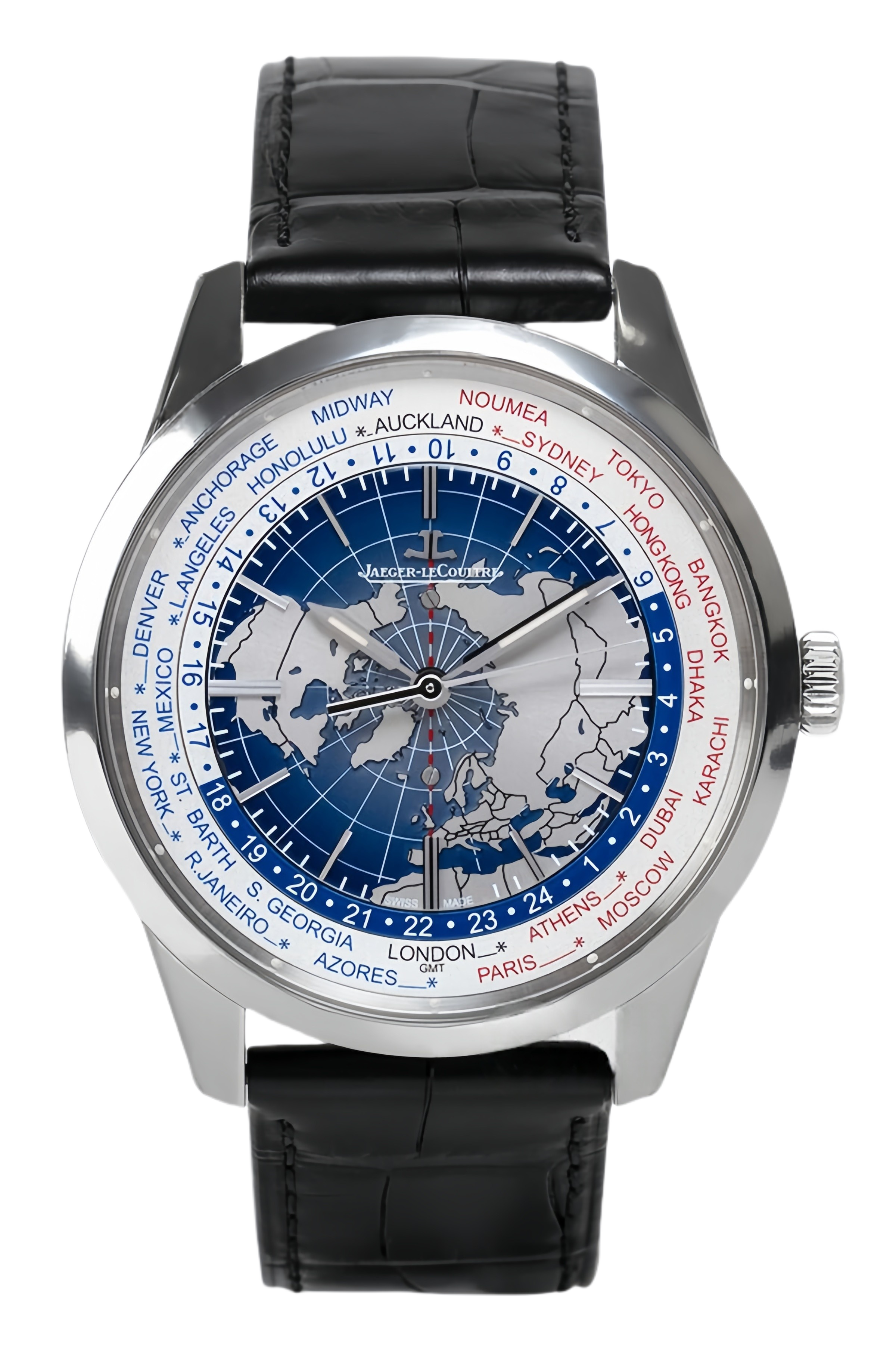 Jaeger-LeCoultre Geophysic True Second Ref. 8108420 Super Clone Watch – Black Dial Stainless Steel Fake Replica