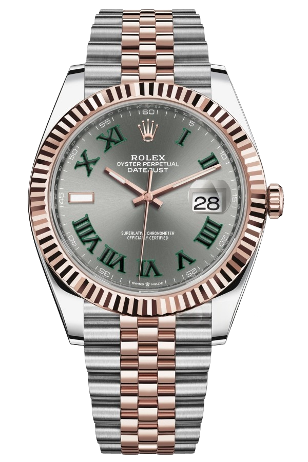 Rolex Datejust 41mm Super Clone Swiss Watch Everose Two Tone Jubilee Bracelet Chocolate Dial Ref M126331-0016-3235 Swiss Movement