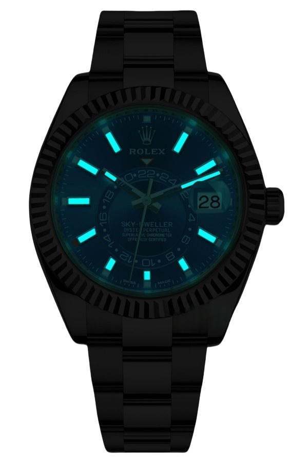 Rolex Sky-Dweller Blue Dial Super Clone Swiss Replica WatchOyster Bracelet Ref 336934-9002 Swiss Movement