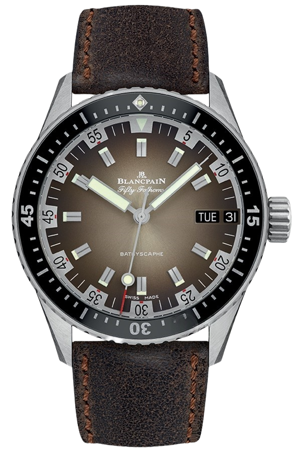 Blancpain Fifty Fathoms Ref. 5052-1110-63A Super Clone Watch – Titanium Black Dial Automatic Fake Replica