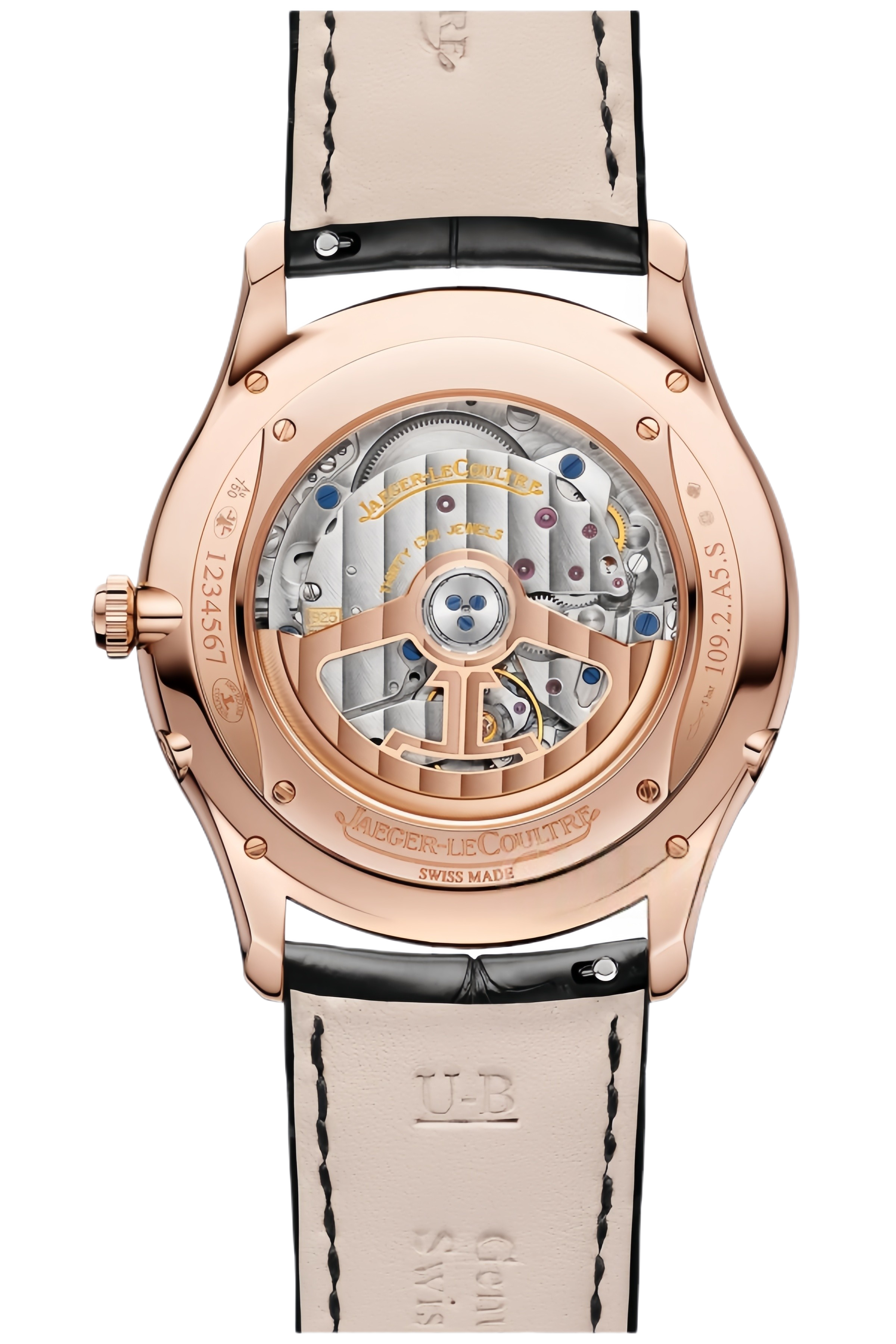 Jaeger-LeCoultre Master Ultra Thin Ref. Q1362503 Super Clone Watch – Blue Dial Rose Gold Case Black Leather Strap Replica