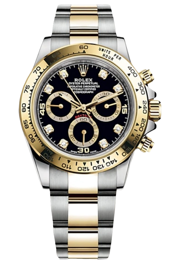 Rolex Daytona M116503-0011 Super Clone �C Black Dial Two-Tone Yellow Gold Swiss Replica Watch