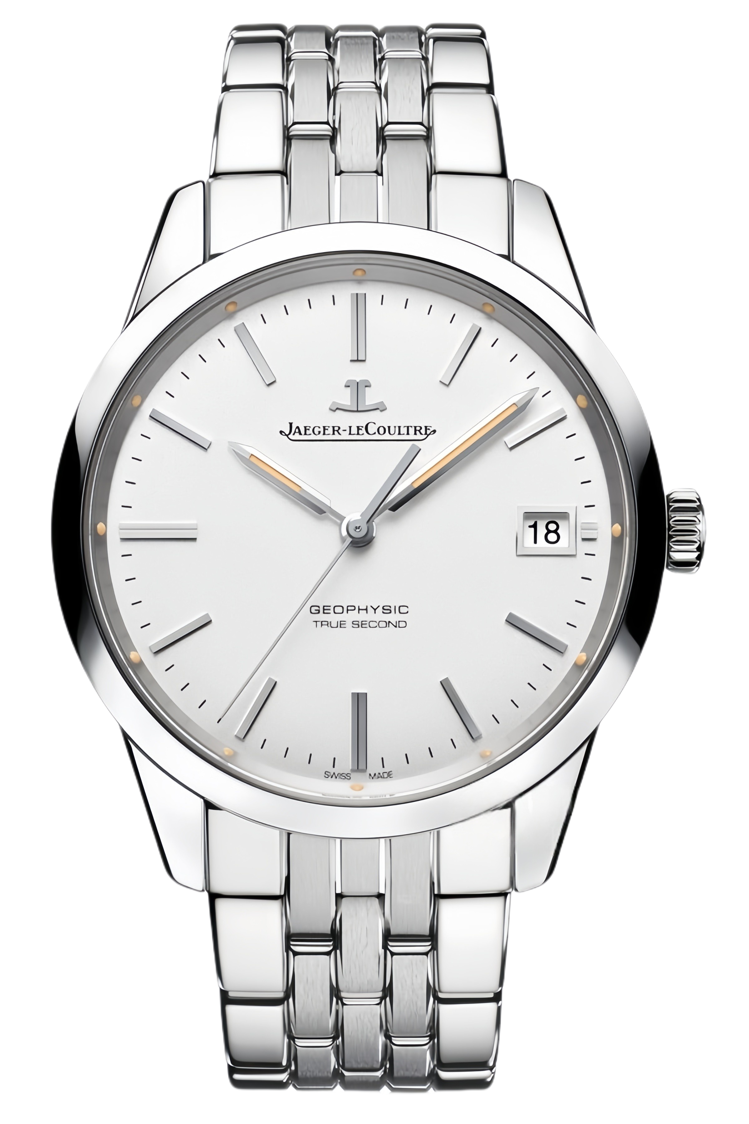 Jaeger-LeCoultre Geophysic True Second Ref. 8018120 Super Clone Watch – Silver Sunburst Dial Stainless Steel Bracelet Fake Replica