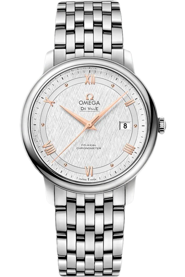 Omega De Ville Ref. 424.10.40.20.02.004 Super Clone Watch – Silver Dial Stainless Steel Bracelet Fake Replica