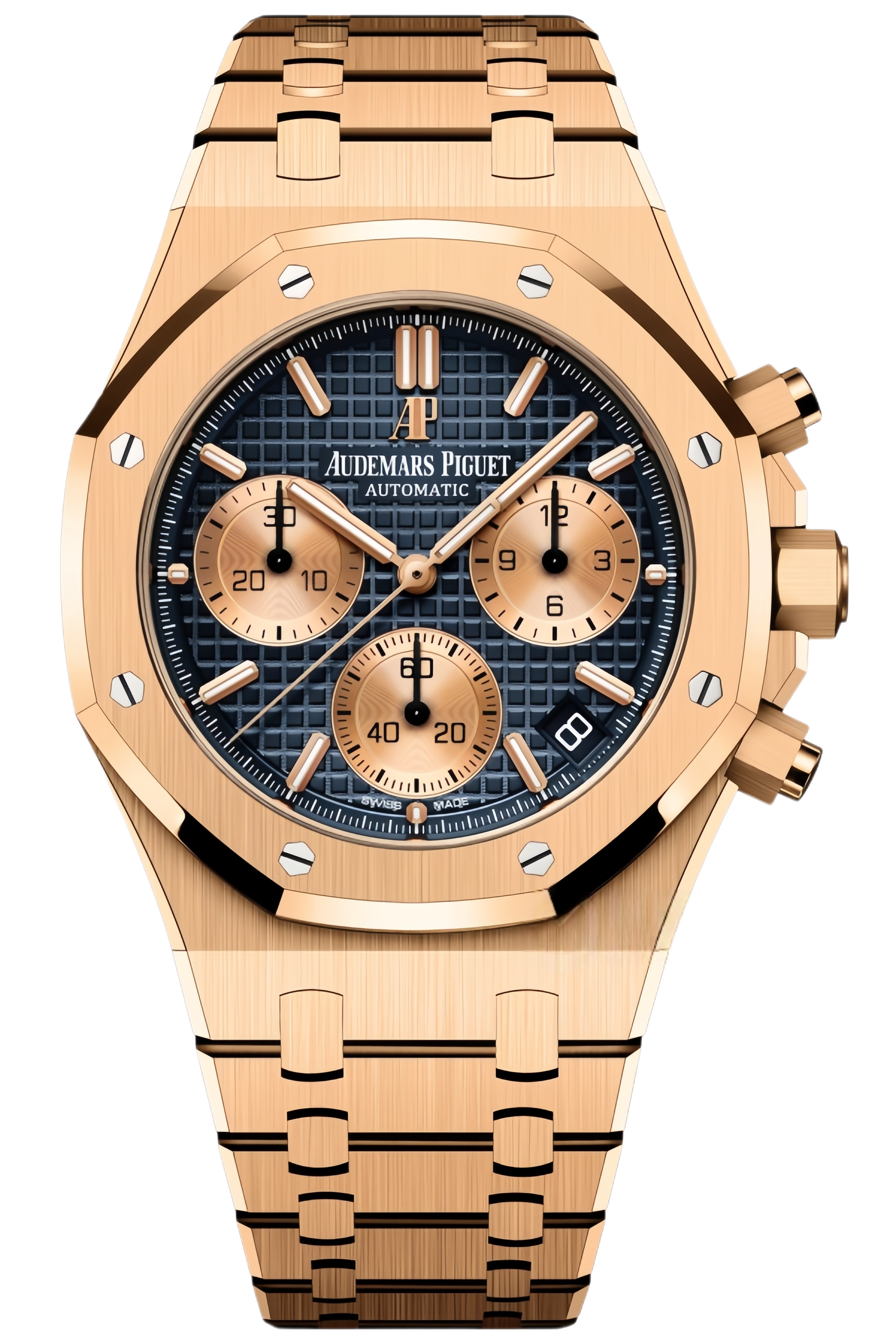 Audemars Piguet Royal Oak Perpetual Calendar Ref. 26239OR.OO.1220OR.01 Super Clone Watch – Rose Gold Blue Dial Swiss Replica