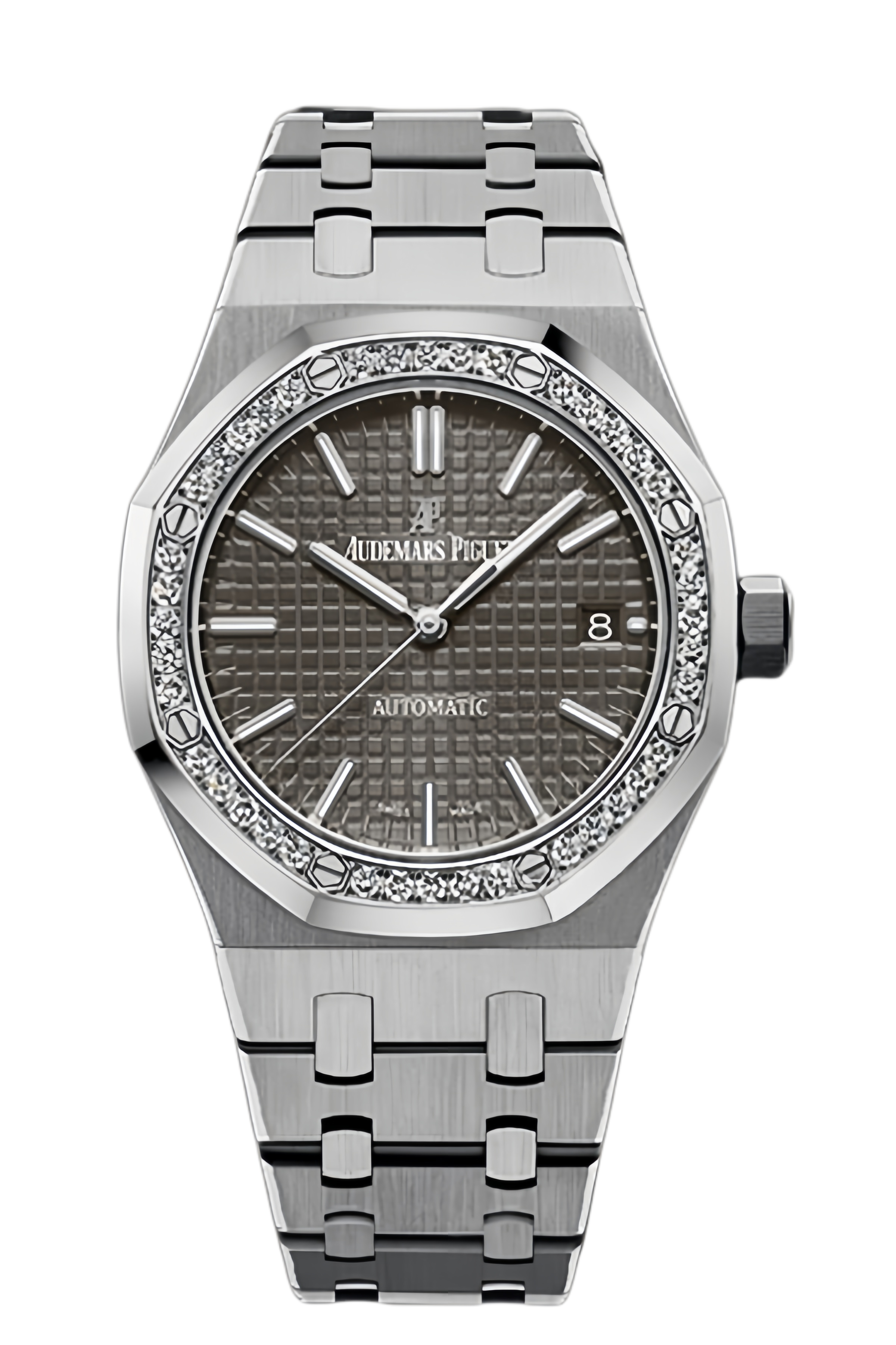 Audemars Piguet Royal Oak 15451ST.ZZ.1256ST.02 Super Clone Watch – Silver Dial Ladies Diamond Replica