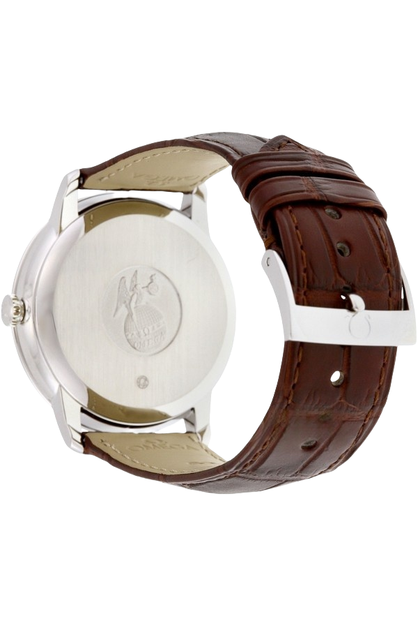 Omega De Ville Ref. 424.13.40.20.02.002 Super Clone Watch – Silver Dial Leather Strap Fake Replica