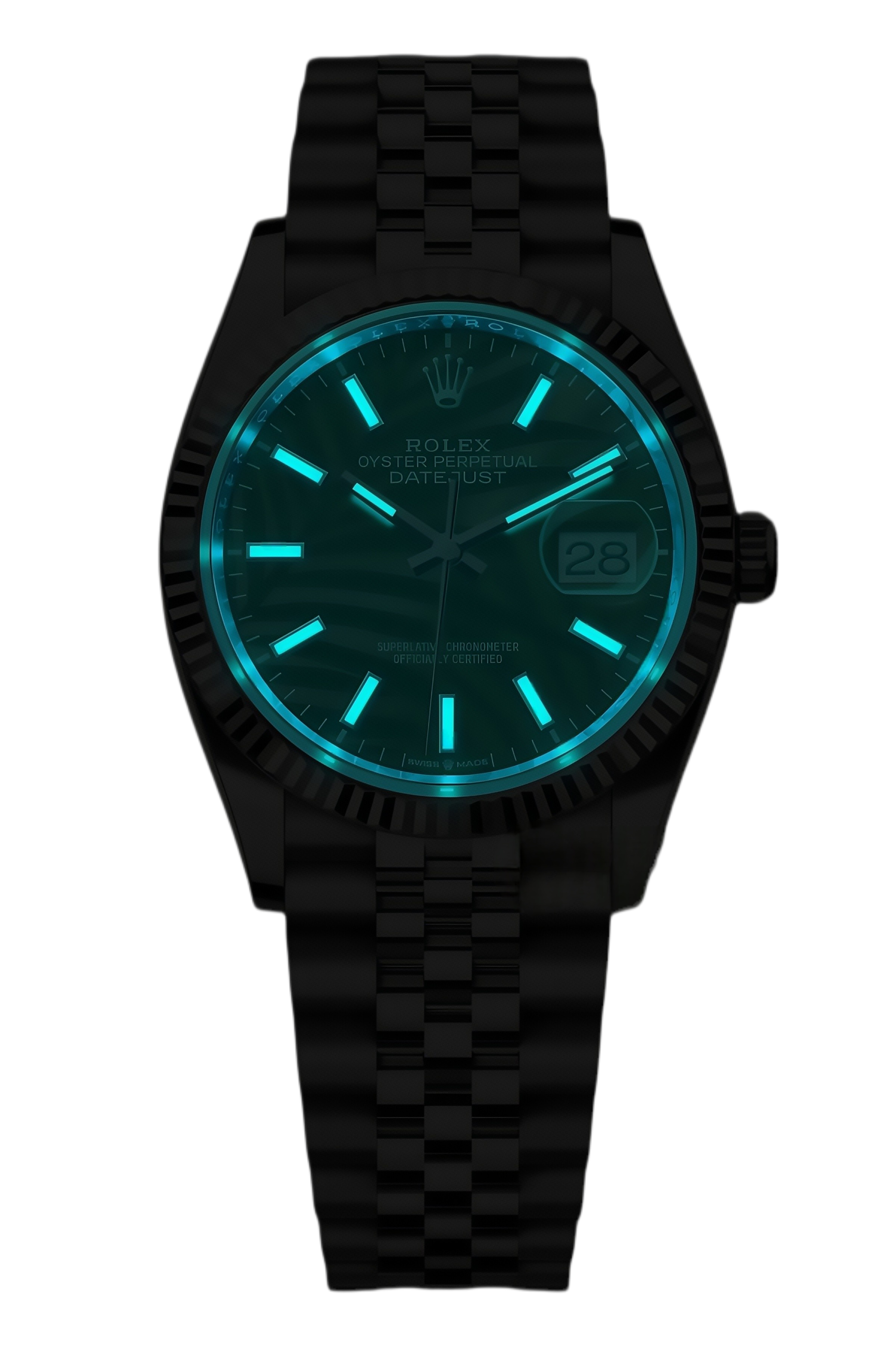 Rolex Datejust 36mm Super CloneSwiss Replica Watch  Palm Dial Ref 126234 3235 Swiss Movement