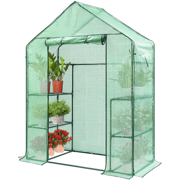 VIVOSUN 57 x 29 x 77-Inch Mini Walk-in Green House with Windows and Anchors, Plant Garden Hot House