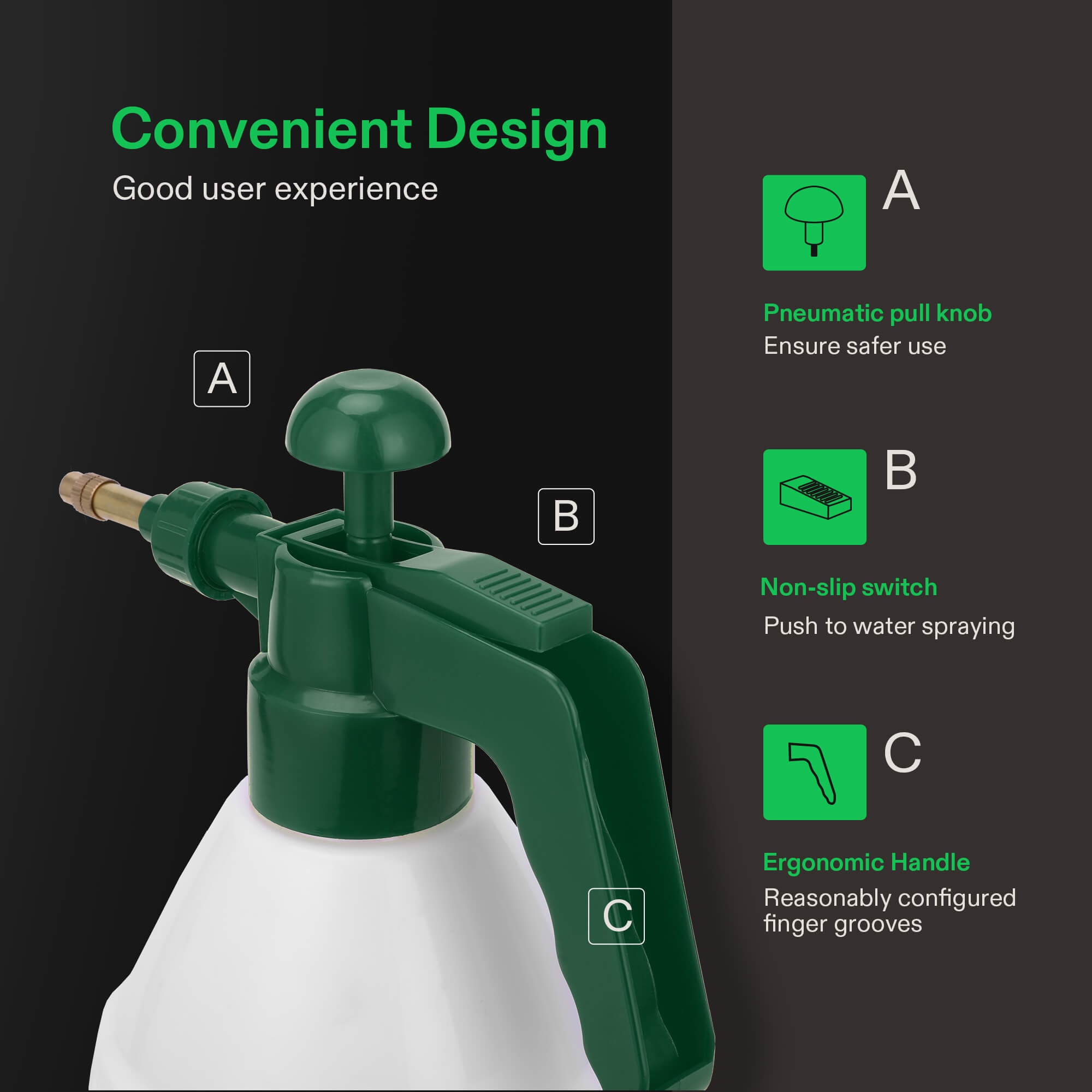 VIVOSUN 0.2 Gallon Handheld Garden Pump Sprayer, 27 oz Gallon Lawn & Garden Pressure Water Spray Bottle with Adjustable Brass Nozzle, for Plants and Other Cleaning Solutions (0.8L Red)