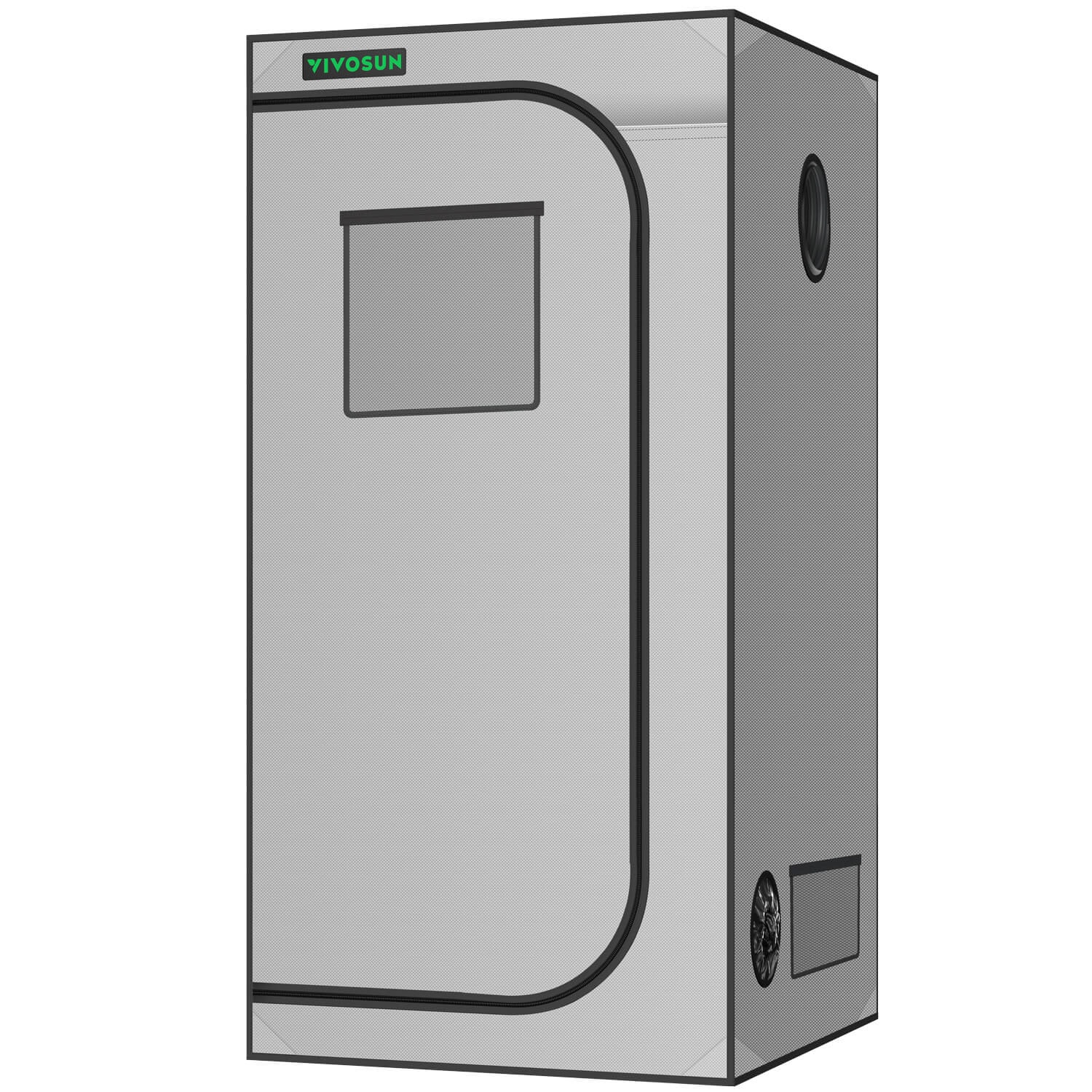 VIVOSUN Gray 4x4 Grow Tent, VST-G448 Upgraded Professional Mylar Hydroponic Tent 48" x 48" x 80"