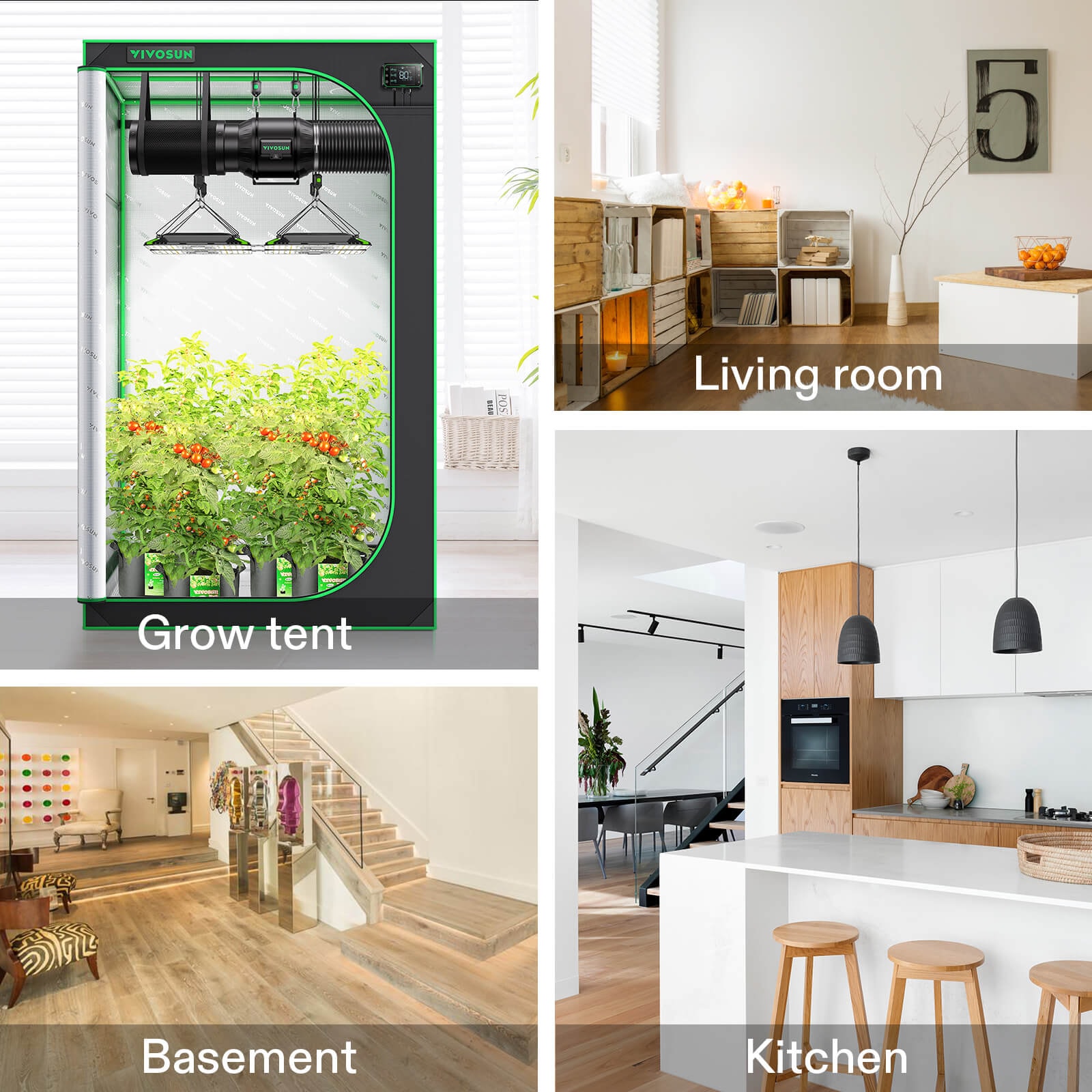 VIVOSUN Electric Mini Dehumidifier, Ultra-Quiet Auto Defrost Dehumidifier with Timer, 2200ML Water Tank and Drain Hose for Basement or Smaller Room