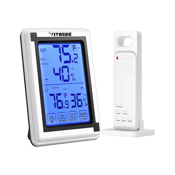 VIVOSUN Digital Hygrometer Indoor Outdoor Thermometer