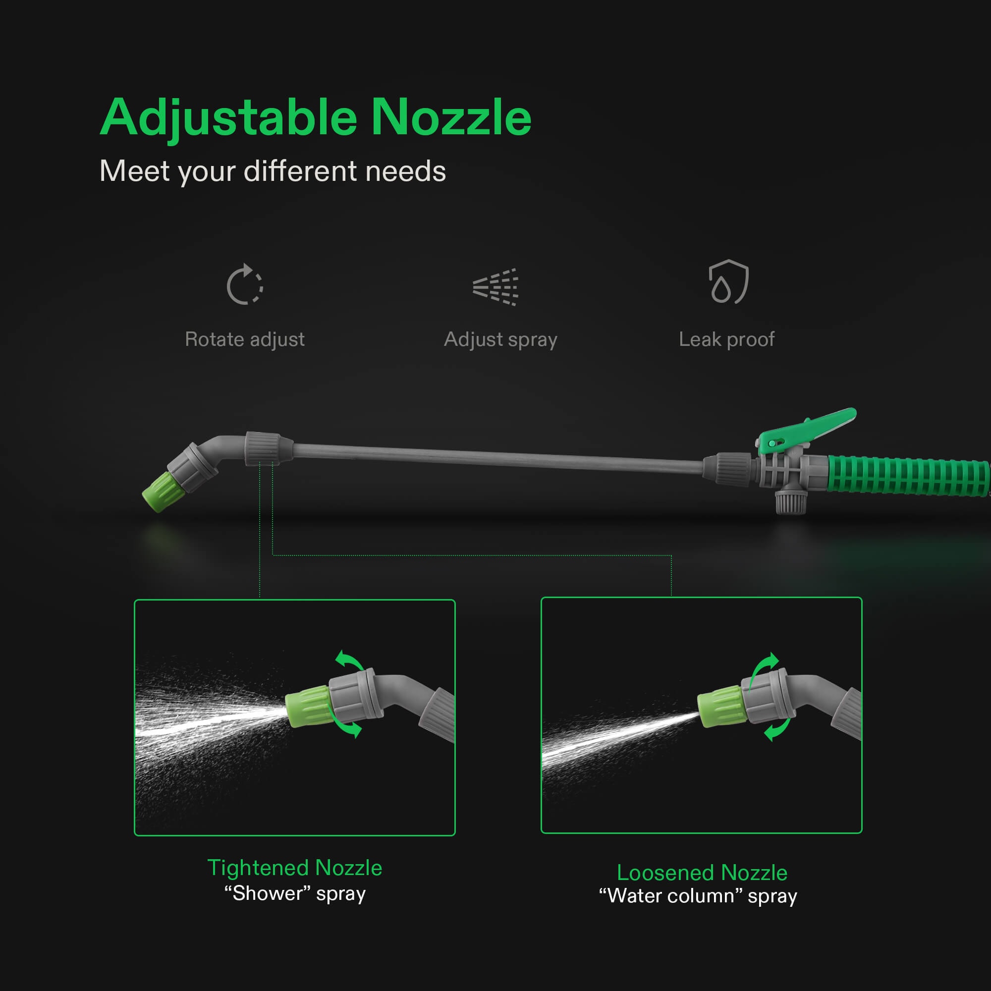 VIVOSUN 1.3 Gallon Pump Pressure Sprayer, 5L Pressurized Lawn & Garden Water Spray Bottle with 3 Water Nozzles, Adjustable Shoulder Strap, Pressure Relief Valve, for Plants and Cleaning