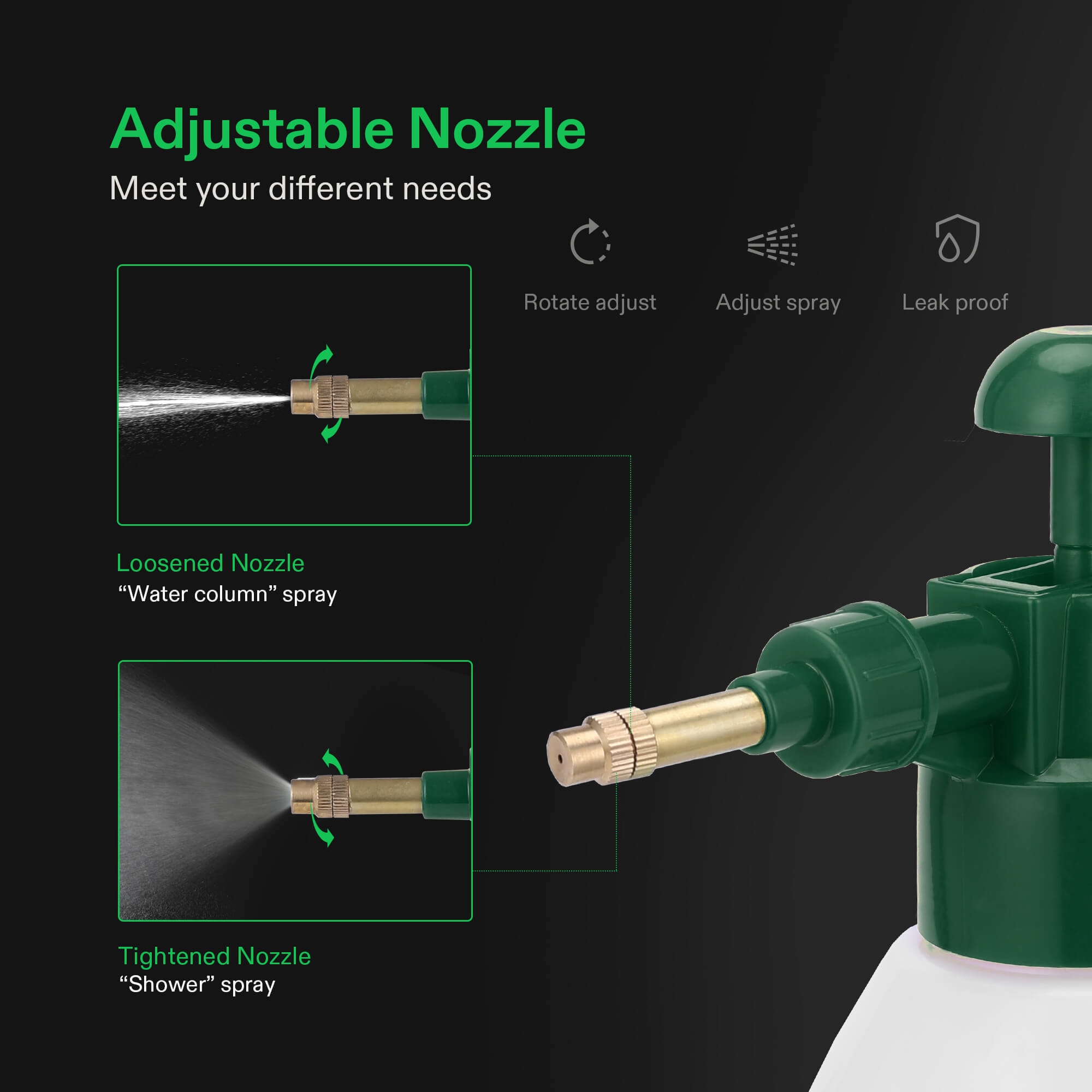 VIVOSUN 0.2 Gallon Handheld Garden Pump Sprayer, 27 oz Gallon Lawn & Garden Pressure Water Spray Bottle with Adjustable Brass Nozzle, for Plants and Other Cleaning Solutions (0.8L Red)