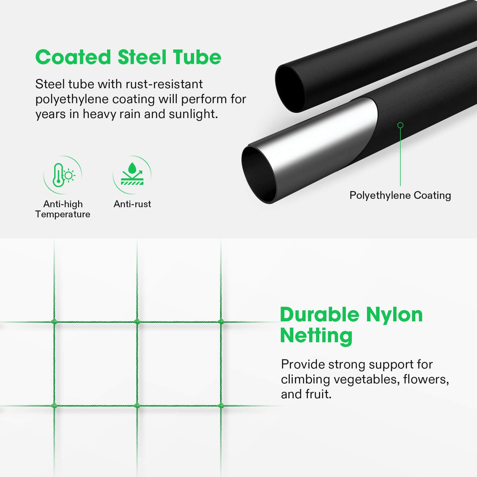 Arch Trellis for Climbing Plants, 7Ft., Black