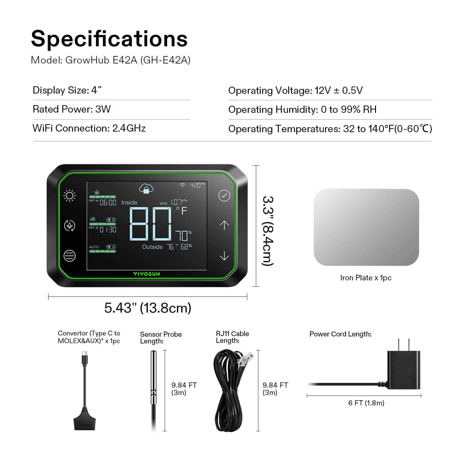 GrowHub E25 Controller for Grow Tent Cooling Ventilation Lighting