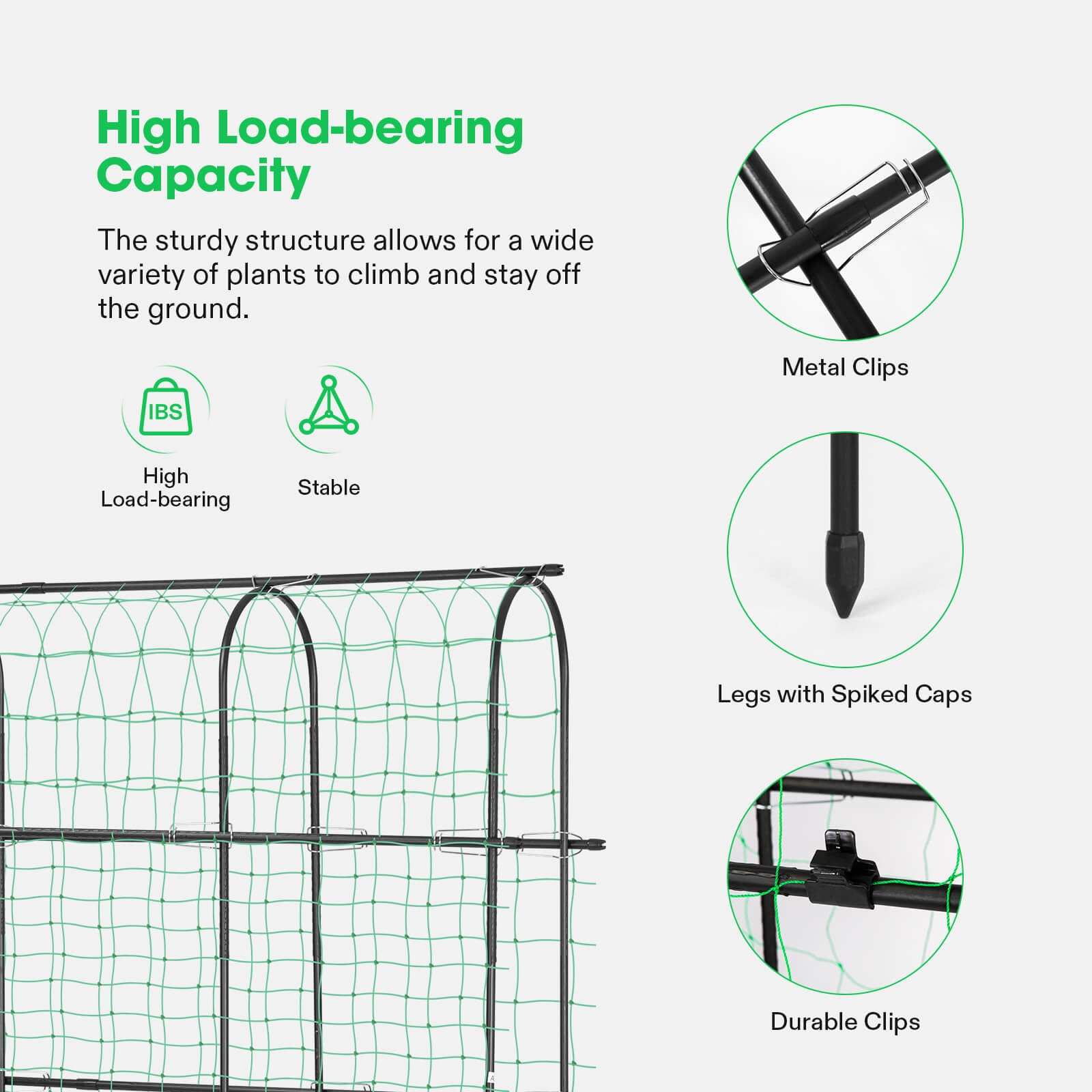 Arch Trellis for Climbing Plants, 7Ft., Black