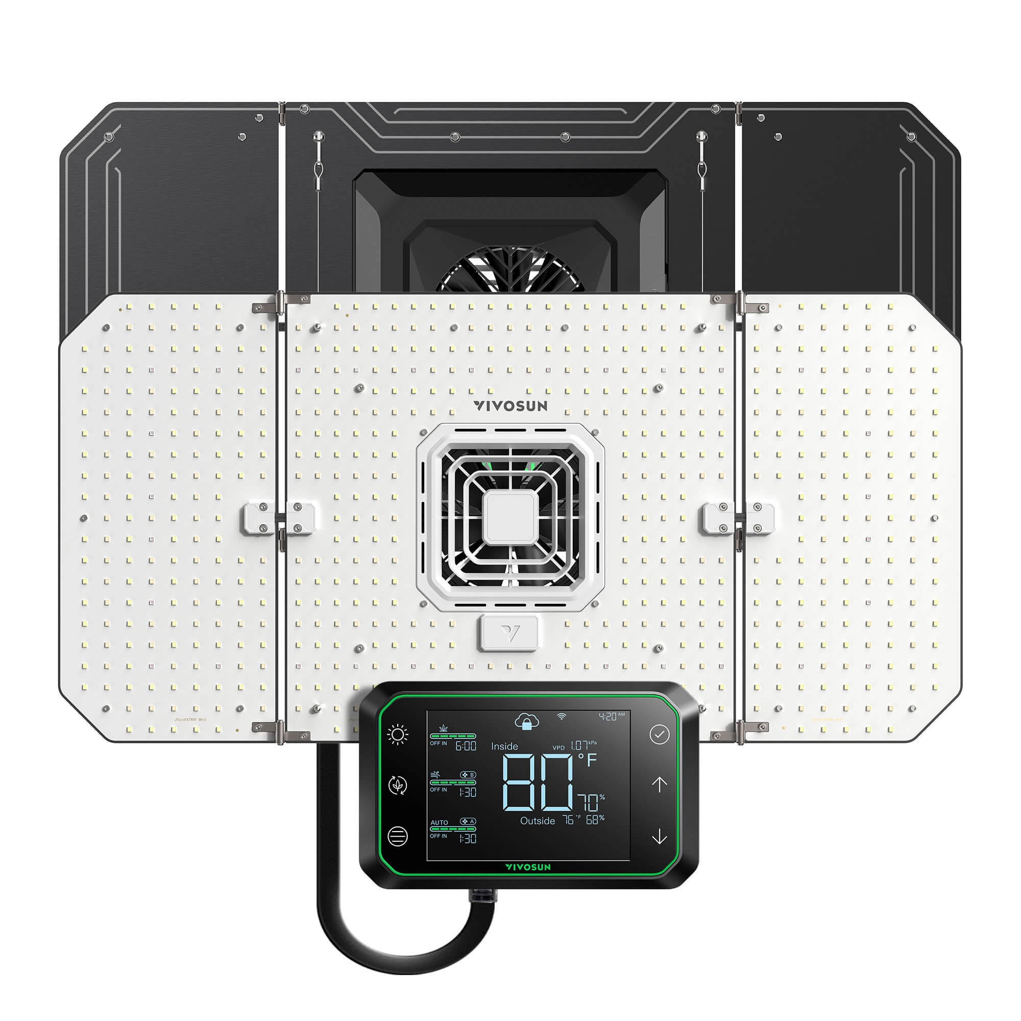 AeroLight Wing AW200SE 200W LED Grow Light w/ GrowHub Controller E42A