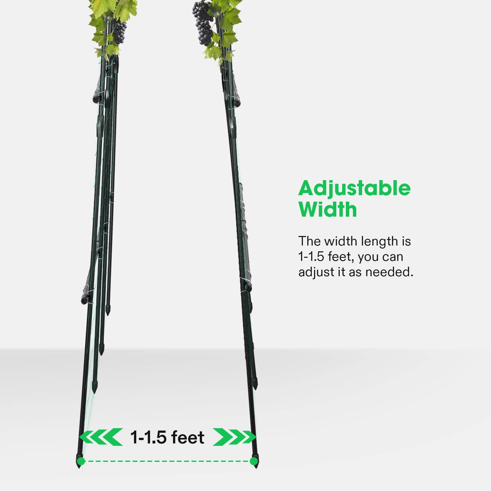 Arch Trellis for Climbing Plants, 7Ft., Black